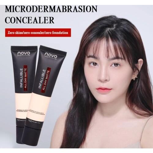 NOVO 4 Colors Makeup Liquid Face Foundation Waterproof Contour Concealer Face Dark Eye Circle Cover Cream Comestic Base TSLM2