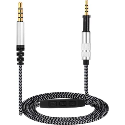 OFC 2.5mm Braided Replacement Stereo Audio Cable Extension Music Cord Wire for Pioneer HDJ-700 HDJ-1500K HDJ-500S Headphones