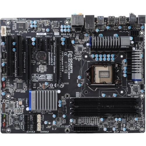 Original motherboard for Gigabyte GA-P67A-UD3R LGA 1155 DDR3 for I3 I5 I7 cpu 32GB USB3.0 P67 Desktop motherboard Free shipping