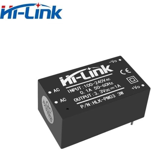 Original 3.3V 3W 220V Step-Down AC DC Power Module HLK-PM03 CE RoHs 10pcs