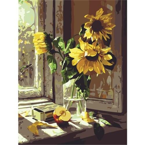 Window Paintings By Numbers DIY Pictures Oil Coloring By Numbers Set Gift Drawing By Numbers Canvas Decor New Arrivals