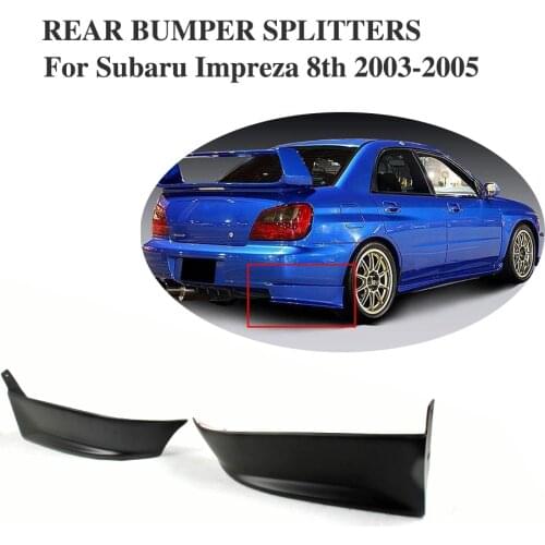 Rear Bumper Splitters Flaps Cupwings Fit For Subaru Impreza 8th 2003-2005 PU Unpainted