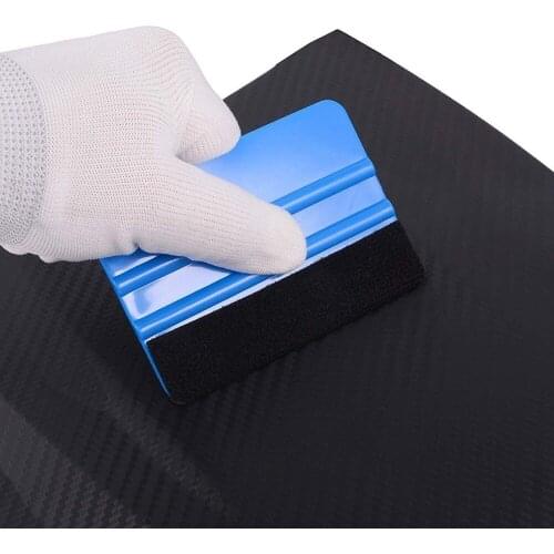 Blue Scratch-less Wool Scraper Squeegee Car Vinyl Film Wrapping Tools Car Styling Auto Decals Stickers Accessories 5/10PCS