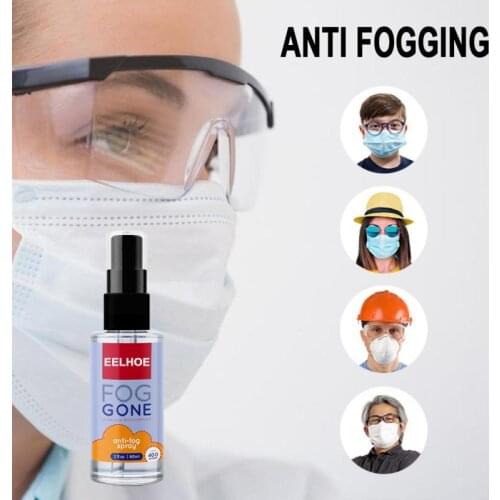 60ml Glass Cleaner Anti-foggy Spray Prevents Fogging For Glass Windows Mirrors Glasses Household Cleaning Accessories Wholesale