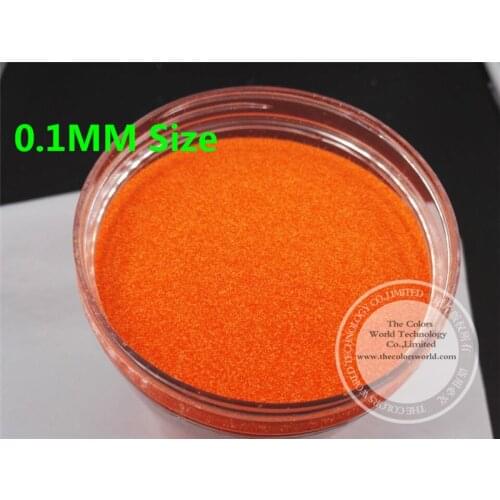 TCF506 Neon Orange Red Colors 0.1mm size solvent resistant glitter for nail Art nail Polish or other DIY decoration