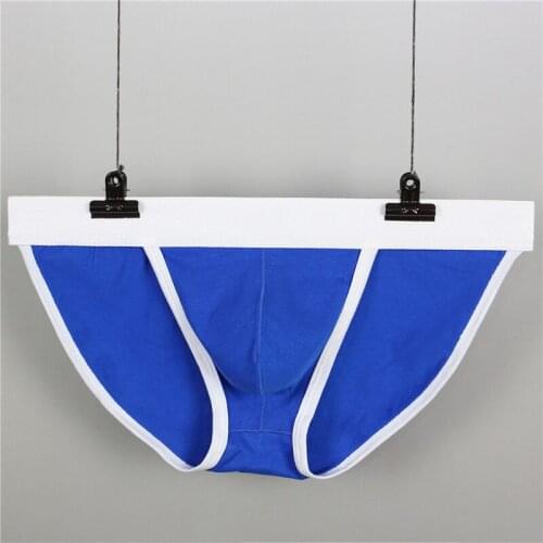 Cotton Briefs Mens Bikini Underwear Sexy Gay Panty Wide Belt Underwear Cuecas Calzoncillos Hombre Slip Soft Male Briefs Panties