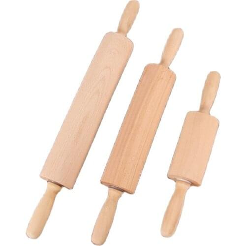 High Quality Wood Rolling Pin With Ball Bearing Handles Bakeware Dessert Tools Cake Tools H002