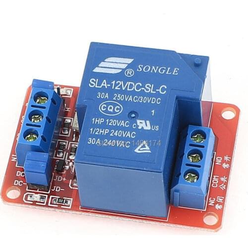 WQScosea Q8S-159 12V 30A Optocoupler Isolation Relay Module High Low Level Trigger Relay Board for PIC AVR DSP Arduino
