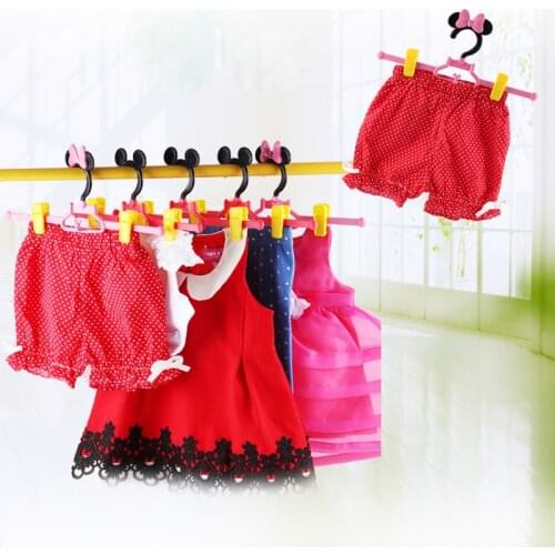 5pcs/lot Child cartoon hanger baby retractable skirt hangers adult pants clothes hangers rack