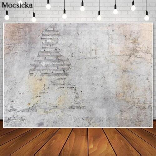 White Rustic Brick Wall Backdrop for Birthday Wedding Photography Background Newborn Baby Adult Portrait Photo Studio Props