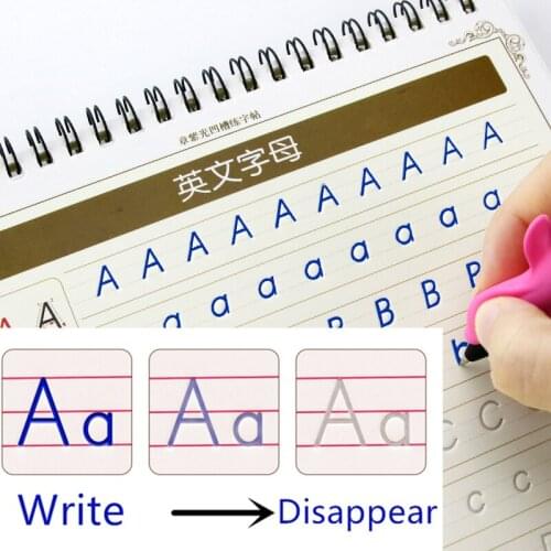 Free Gift Learning Number Words Concave Magic Writing Paste Children Book Kids Educational English Practice Copybook Handwriting