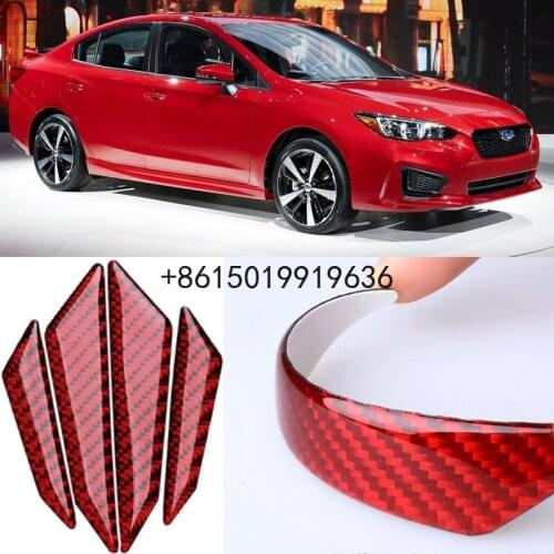 For Subaru Impreza BRZ WRX STI Car Side Door Edge Guard Bumper Trim Protector 4pcs PVC carbon fiber Stickers