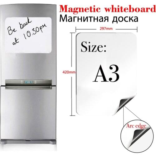 Arc Edge Magnetic Whiteboard A3 Size 11.7" X 16.5" Dry Erase White Boards Schedules Message Board Weekly Planner Table
