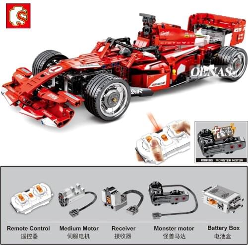 MOC High-Tech RC Remote Control Super Car Building Blocks Kit Classic F1 Formula Racing Car Model Kids Boys Toys Children Gifts
