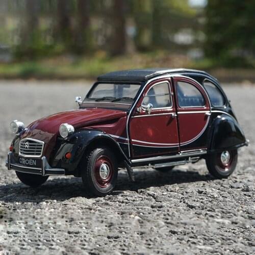 Diecast 1:24 Citroen Charleston Alloy Classic Car Model Collection Vehicle Decoration Kid Toys Gifts Display Ornaments Souvenir