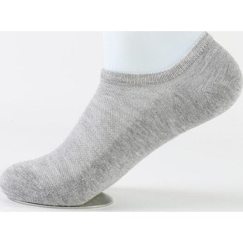 DONG AI Solid Color Mesh Men Invisible Ankle Thin Summer Breathable Modal Boat Socks HOT SALE 2019 Drop Shipping