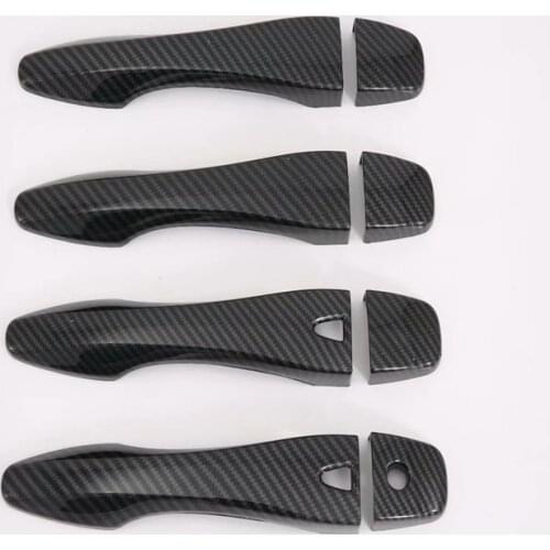 For Nissan Altima Teana 2016 2017 2018 Exterior Accessories Carbon Style Door Handle Bowl Catch Covers Molding Trim Car Styling