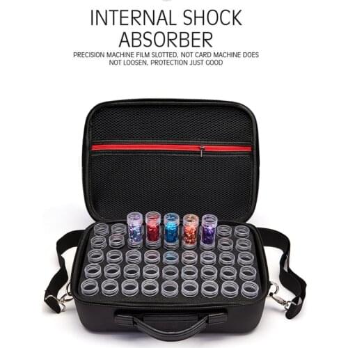 New Diamond Painting Tools Accessories Storage Bag Carry Case Container Storage Box 54 Bottles diamant painting Hand Bag Tool