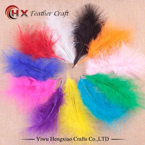 Turkey Feathers 4-6 Inches 10-15cm Chicken Plumes Turkey Marabou Feather for Carnival Halloween Christmas DIY Craft Decor 50pcs