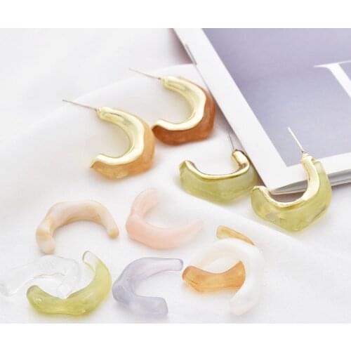 Acrylic Resin Geometric Irregularity Charms Pendant 10pcs/lot For DIY Fashion Earrings Jewelry Making Accessories