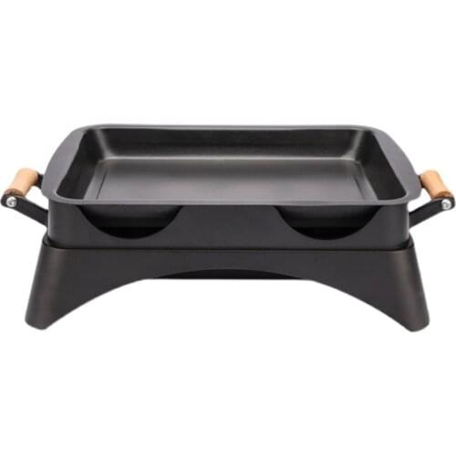 Portable charcoal barbecue grills table BBQ rectangular commercial heating holding grilled fish stove seafood dish 195