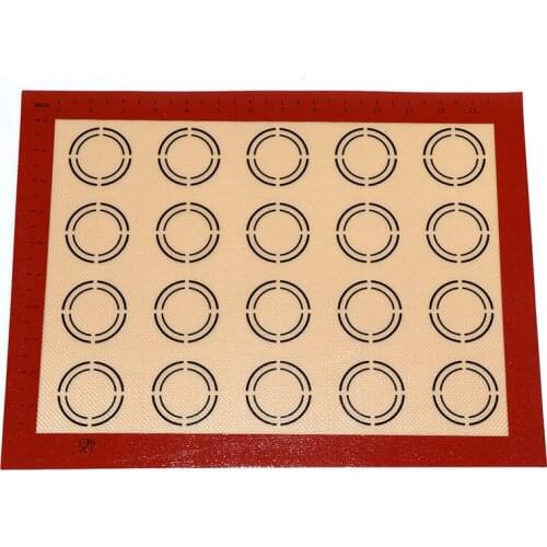 New Silicone Baking Mat Macaron Ring Non-stick Oven Mat Silica Gel Baking Mat Baking Tools For Cake Dessert 42x29.5cm 1Piece