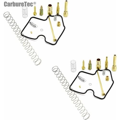 For Kawasaki Brute Force 650 ( KVF650 ) 2005 2006 2007- 2009 Carburetor Repair Kit Chamber Seal Gasket Float Valve Needle 2 Sets