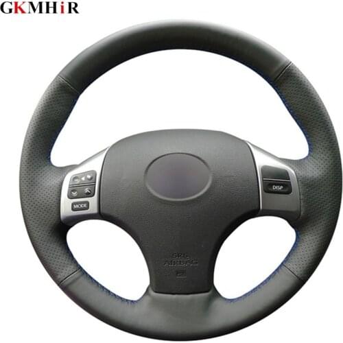 Hand-stitched DIY Black Genuine Leather Car Steering Wheel Cover for Lexus IS IS250 IS250C IS300 IS300C IS350 IS350C F SPORT