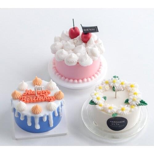 DIY Cream Glaze Cake Candle Mold Raspberry Blueberry Silicone Mold hocolate Biscuit Mold Resin Molds Cake Decorating Tools