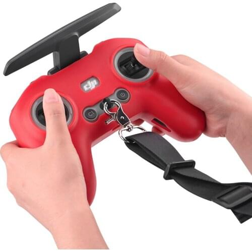 Silicone Cover Case Neck Strap For DJI FPV Combo Remote Controller Protective Skin Grip Anti-Lost Lanyard for DJI FPV Accessory