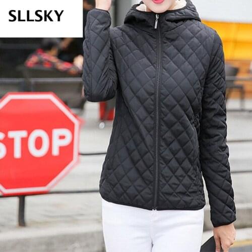 SLLSKY Solid Camel Hooded Parkas Women Winter Thick Casual Fashion Long sleeve Loose Coat Soft Warm 2020 Autumn Female Clothes