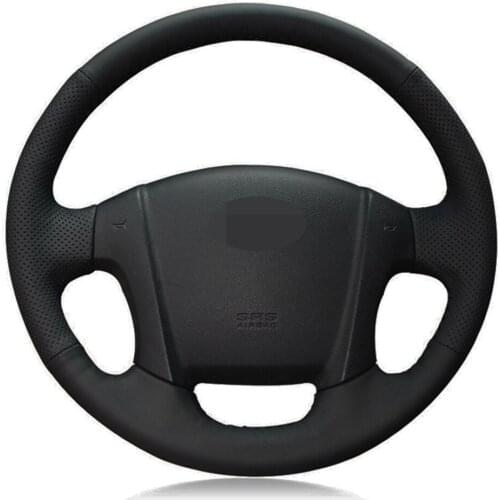 Car Steering Wheel Cover DIY Hand-stitched Genuine Leather For Kia Sportage 2 2004 2005 2006 2007 2008 2009 2010 2011 2012 2013