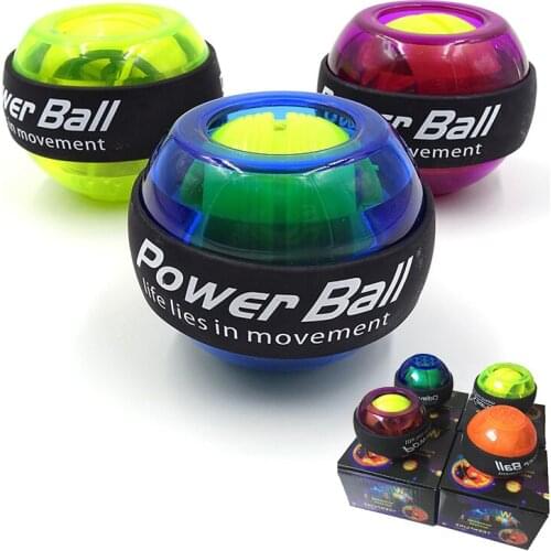 LED Wrist Ball Trainer Gyroscope Strengthener Gyro Power Ball Arm Exerciser Exercise Machine Gym power ball Fitness Equipment