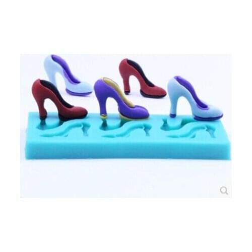 High-heeled Shoes Shaped Fondant Mold,resin Clay Chocolate Candy Silicone Cake Mould,fondant Cake Decorating Tools Moulds PRZY