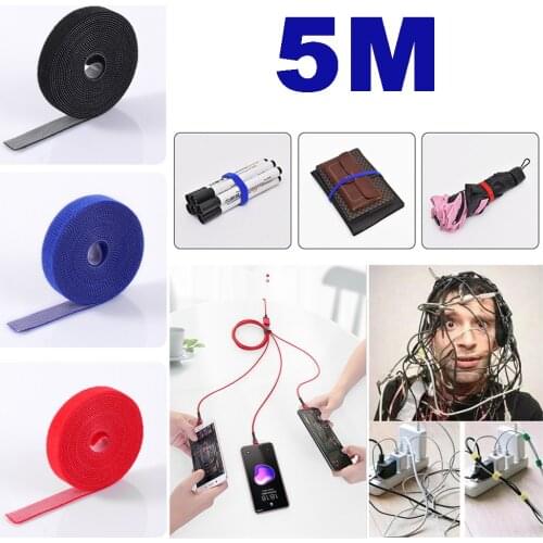 5Meters USB Cable Winder Cable Organizer Ties Mouse Wire Earphone Holder HDMI Cord Free Cut Management Phone Hoop Tape Protector