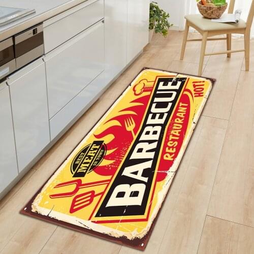Vintage Home Floor Mat Carpet BBQ Anti-slip Kitchen Mat Carpets Door Mats Outdoor Rugs and Carpets for Home Living Room
