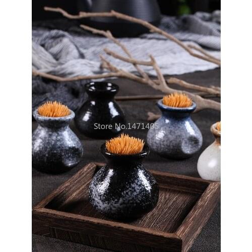 Japanese Toothpick Holder Ceramic Commercial Personality Creative Restaurant Household High-end Toothpick Holder