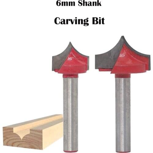 1pc 6mm Shank CNC Tools Solid Carbide Round Nose Bits Round Point Cut Bit Shaker Cutter Milling Cutters Tool For Woodworking