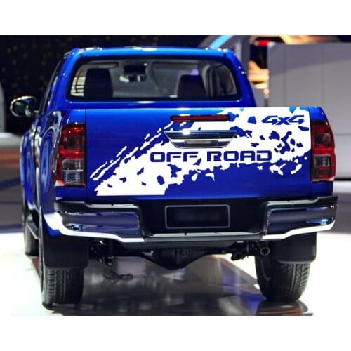 1piece 4x4 off road tail door graphic vinyls car stickers custom fit for toyota hilux 2012 2013 2014 2015 2016 2017 2017 2019