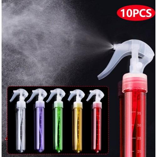 10PCS 1.35oz Clear Plastic High Pressure Fine Mist Spray Bottle with Trigger Button Scale for Liquid Alcohol Home Salon Travel