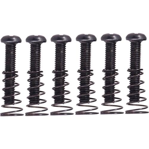 2 Set Iron Electric Guitar Bass Bridge Tailpiece Saddles Screws+Springs