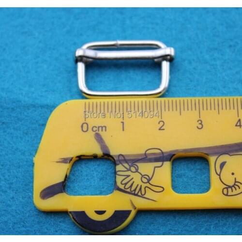 2cm (0.8in) Silver Ribbon slip buckle suspenders adjustment buckles Webbing Slider Tri Glide sewing materials 50 pcs /lot