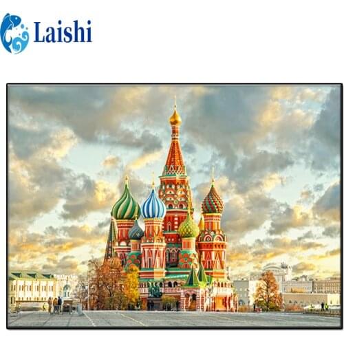 DIY Diamond Painting Moscow city architectural scenery Full Square/Round Drill 5D Diamond Embroidery Sale Home Decoration Gift