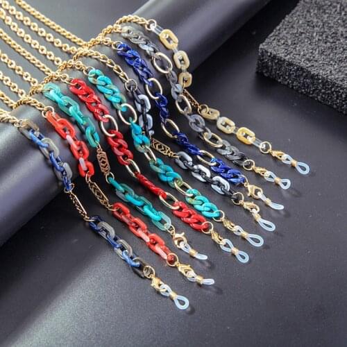 Kissme Multicolor Acrylic Link Eyeglasses Chains For Women Hanging Neck Sunglasses Masking Chains New Fashion Jewelry Wholesale