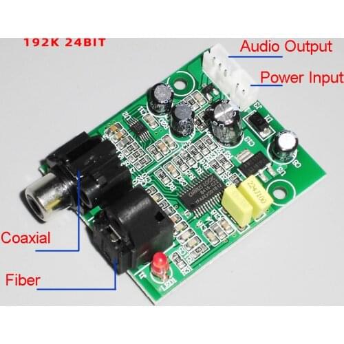 DAC Digital Decoder CS8416+CS4344 Optical Fiber Coaxial Digital Signal Input Stereo Audio Output Decod For Amplifie H161