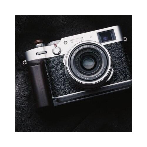 Wooden Pro Vertical L Bracket Tripod Quick Release Plate Base Grip Handle For Fuji Fujifilm X100V X-100V camera Arca-Swiss RRS