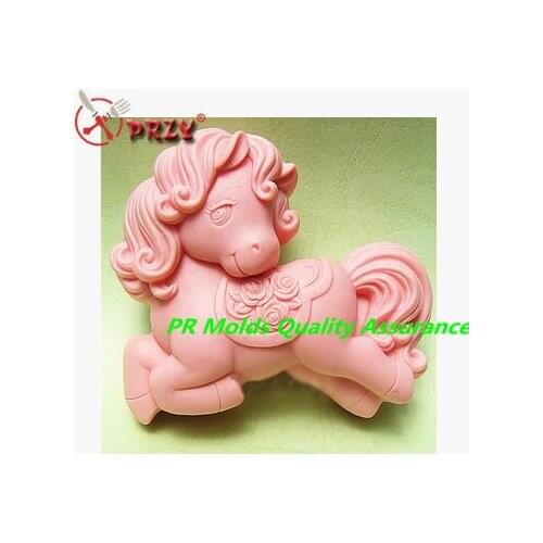 Soap Mold Fondant Cake Decoration Mold High-quality Handmade Soap Mold NO.:SO416 Zodiac Horses Modelling Silicon Moulds PRZY
