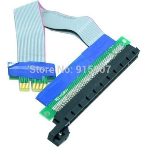 Xiwai PCI-E Express 1x to 16x Extension Flex Cable Extender Converter Riser Card Adapter 20cm