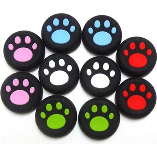 2Pcs Cat Paw Rubber Silicone Game Handle Joystick Thumb Stick Grip Cap For PS4/Xbox One/PS3/Xbox 360 Controllers