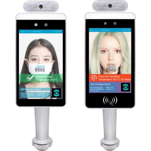 Obeytec 8 inch AIO computerTerminal with Face Recognition and Detection Human Body Temperature Function